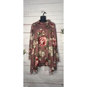 Oddy Boutique Rosie Mauve Cowl Neck Sweater Large+ Oversized